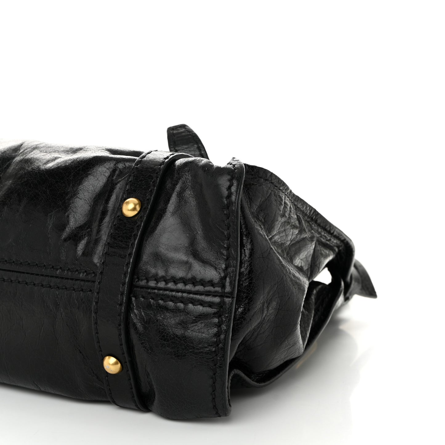 Vitello Lux Peggy Bow Tote Black