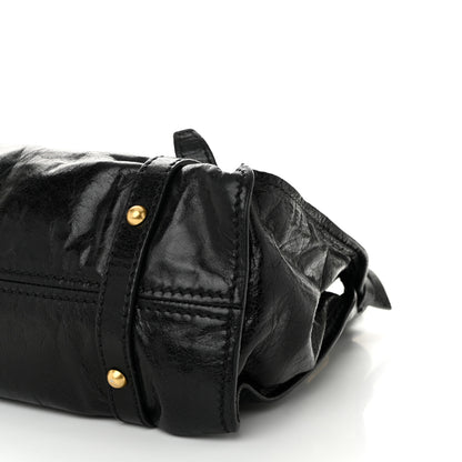 Miu Miu Vitello Lux Peggy Bow Tote Black 9 of 10