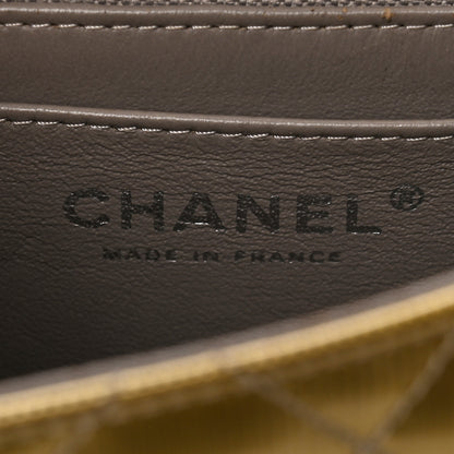 Chanel Striated Patent Quilted Mini Square Flap Beige 6 of 14