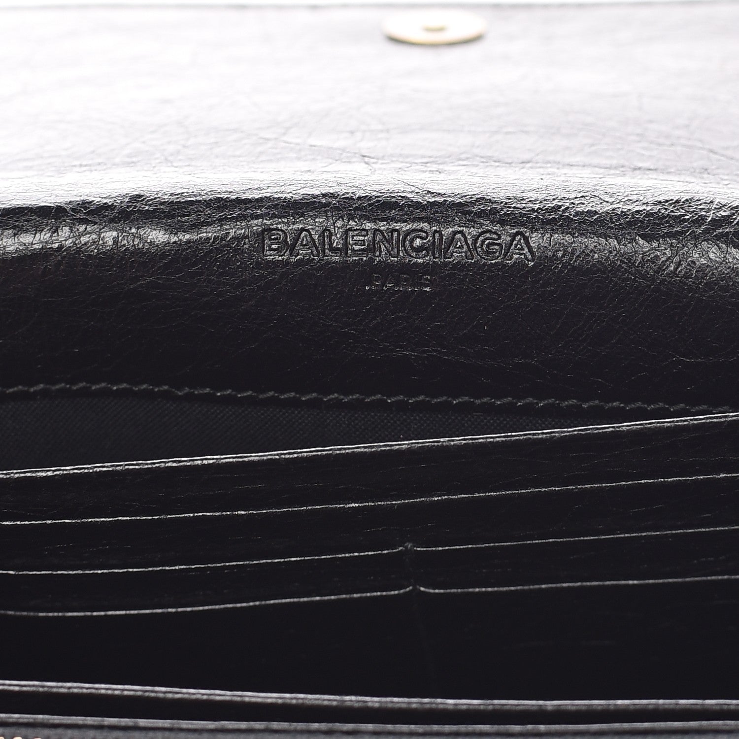 Balenciaga Agneau Classic Hardware Money Wallet Black 6 of 11