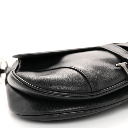 Christian Dior Shiny Goatskin Saddle Bag Black 9 of 13