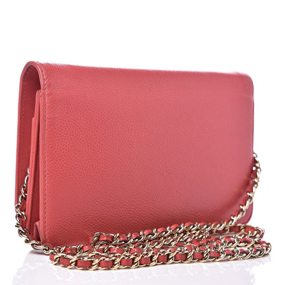 Chanel Caviar Timeless CC Wallet On Chain WOC Pink 3 of 19