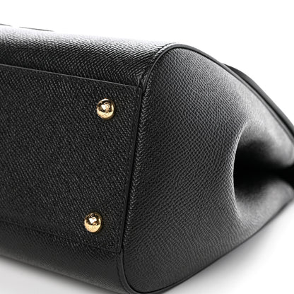 Dolce & Gabbana Dauphine Medium DG Family Patch Miss Sicily Satchel Black 9 of 9
