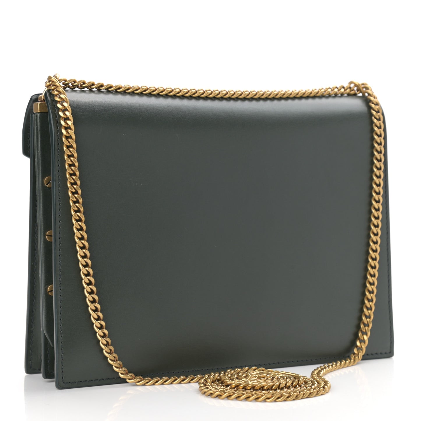 Smooth Calfskin Monogram Cassandra Clasp Bag Dark Green