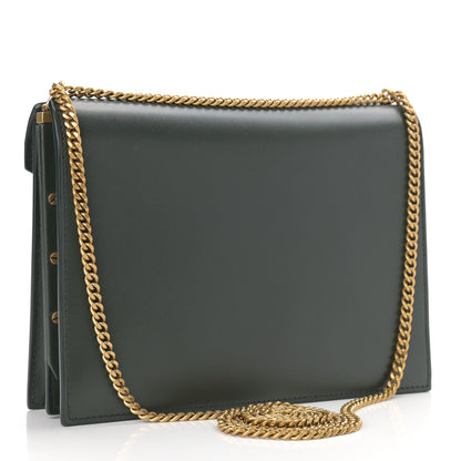 Saint Laurent Smooth Calfskin Monogram Cassandra Clasp Bag Dark Green 3 of 10