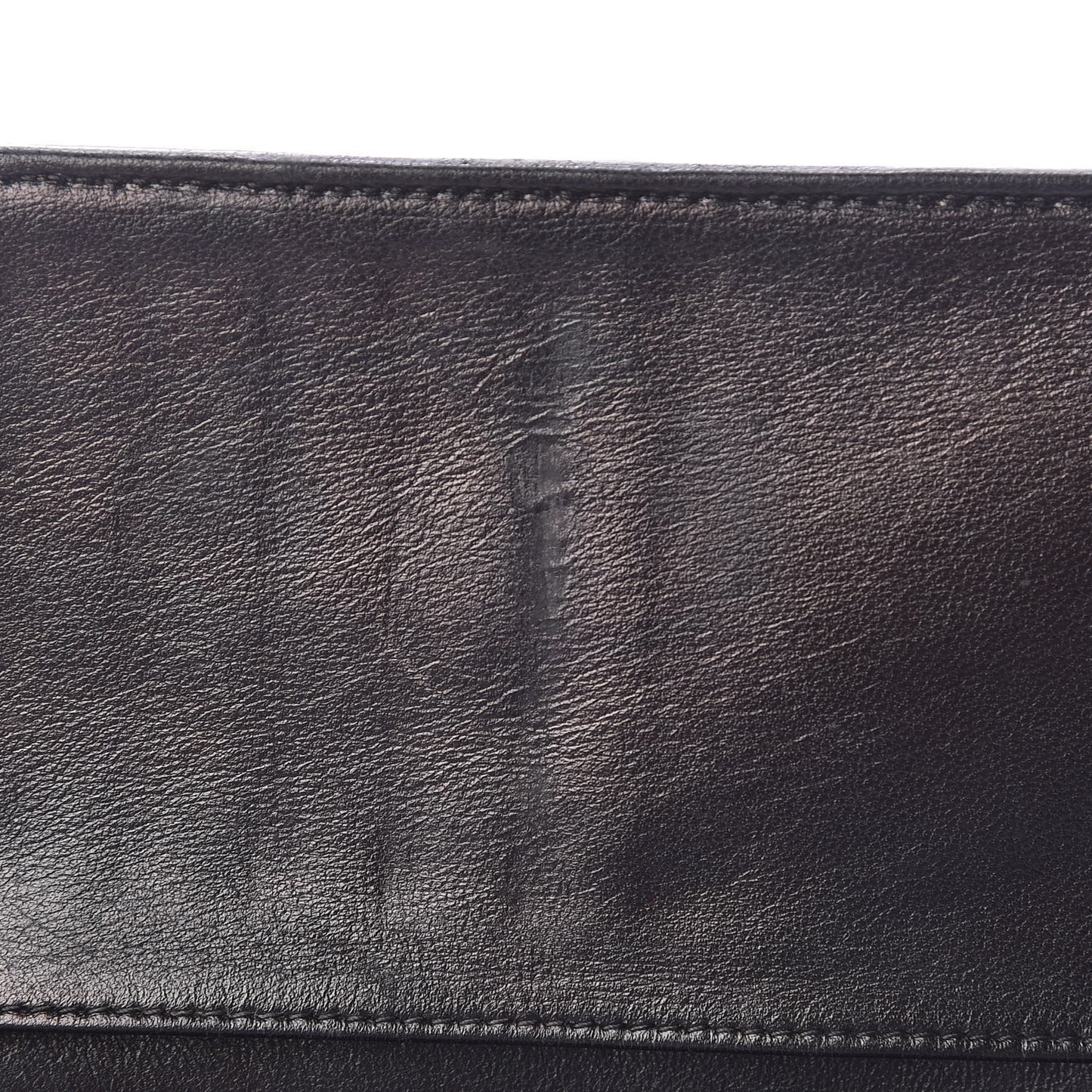 Patent Calfskin Lucky Symbols Yen Wallet Black
