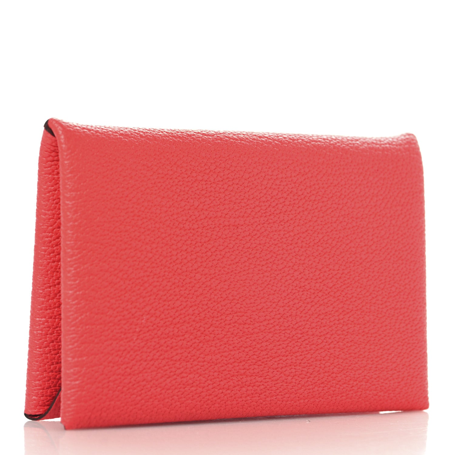 Hermes Chevre Mysore Calvi Card Case Rose Texas 3 of 8