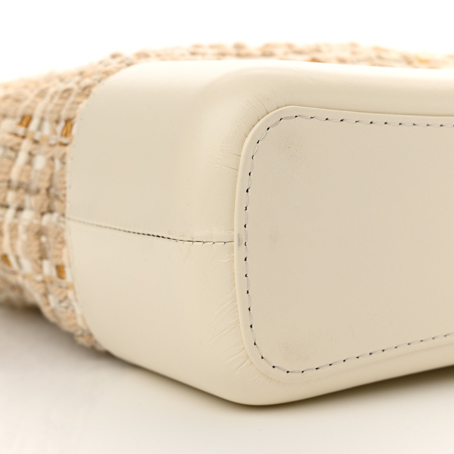 Chanel Tweed Calfskin Quilted Medium Gabrielle Hobo Beige Ivory 9 of 10