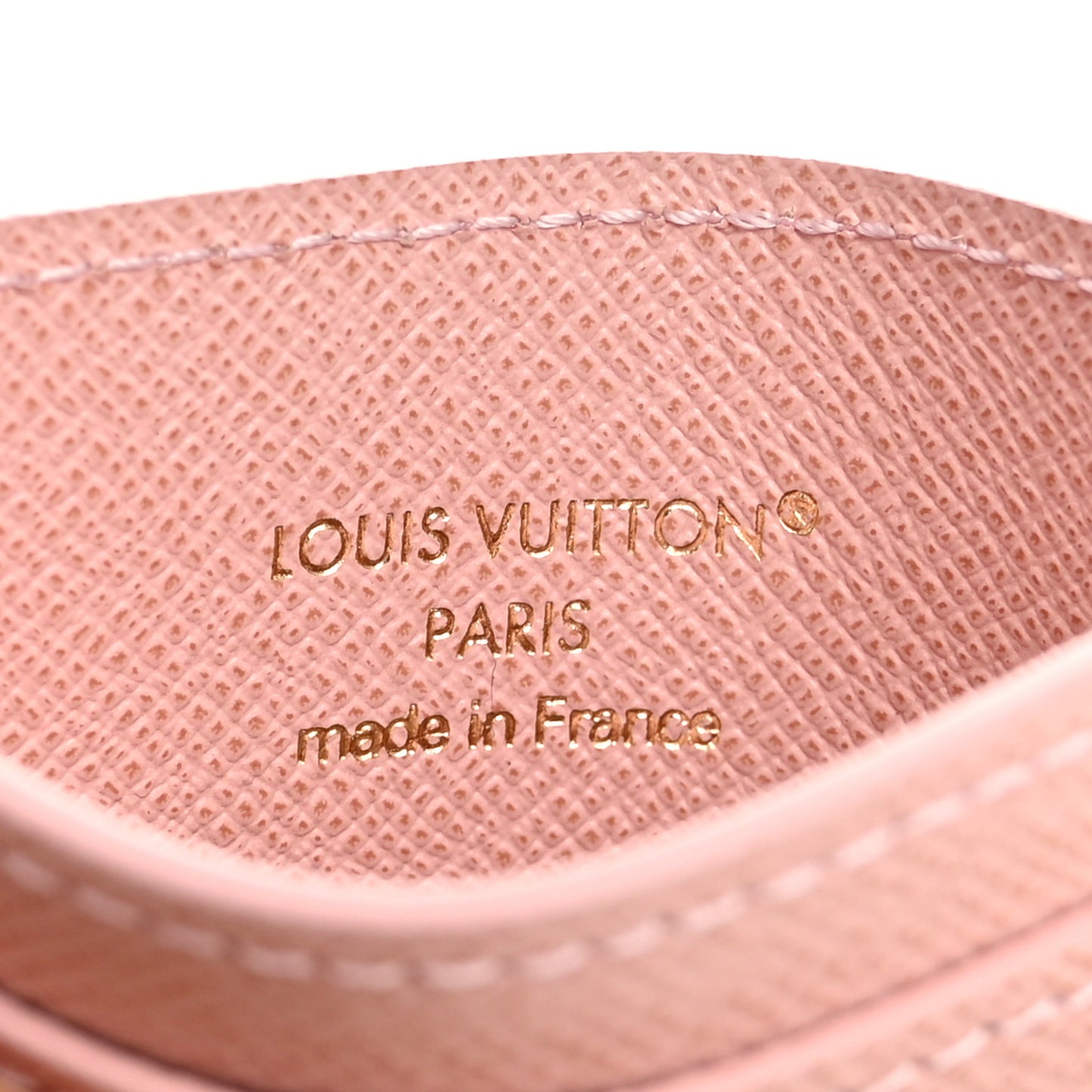 Monogram LV Charms Card Holder Rose Ballerine