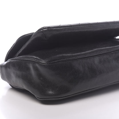 Chanel Glazed Caviar Pocket In The City Flap Black 8 of 10