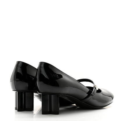 Louis Vuitton Patent Uniformes Silhouette 40mm Pumps 39.5 Black 4 of 10