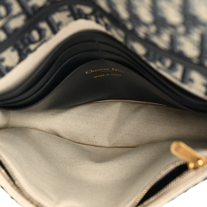 Christian Dior Oblique Saddle Chain Pouch Blue 5 of 9
