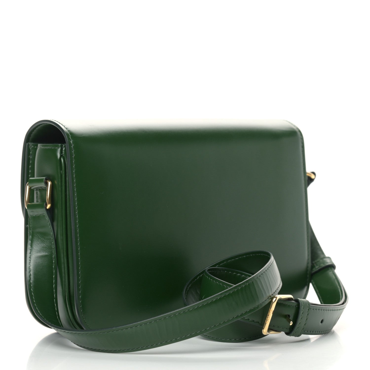Celine Shiny Calfskin Medium Triomphe Forest 2 of 12