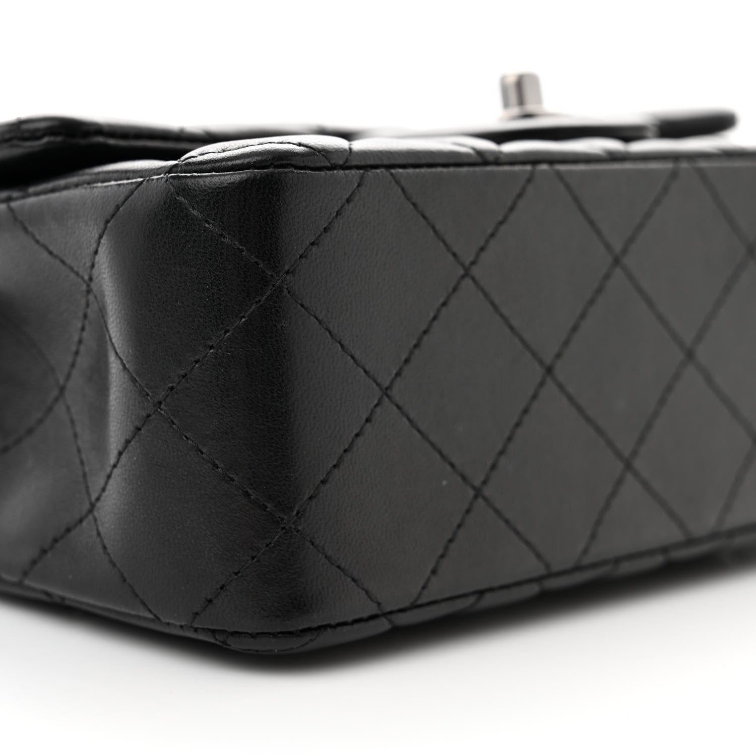 Chanel Lambskin Quilted Mini Rectangular Flap Black 9 of 11