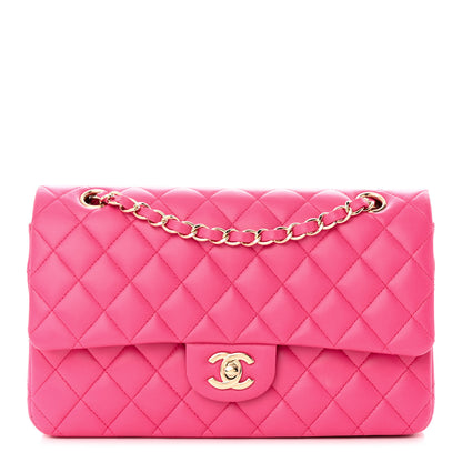 Chanel Lambskin Quilted Medium Double Flap Pink 1 of 15
