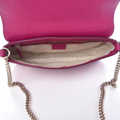 Gucci Cellarius Calfskin Medium Soho Flap Crossbody Bright Bouganville 5 of 7