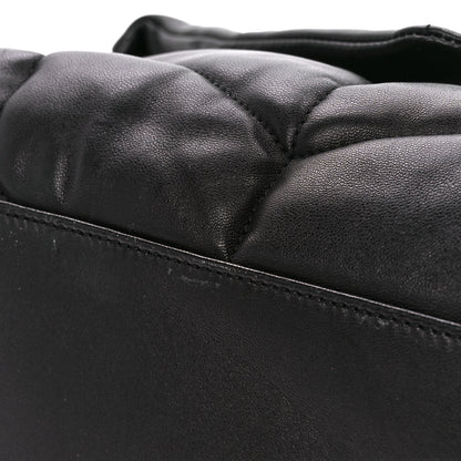 Saint Laurent Lambskin Quilted Monogram Monochrome Medium Loulou Puffer Chain Satchel Black 12 of 12
