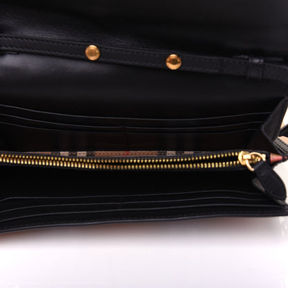 Burberry Vintage Check Henley Wallet On Chain Black 5 of 13