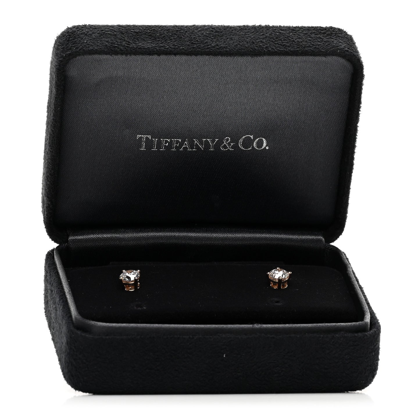 18K Rose Gold Diamond 1.00ctw Round Solitaire Earrings