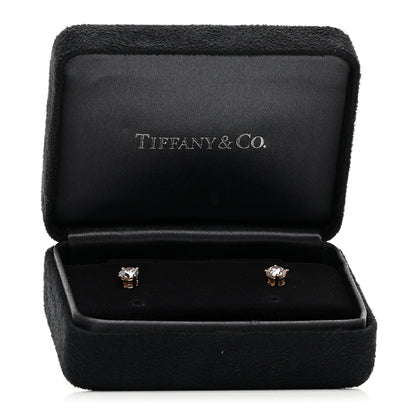 Tiffany 18K Rose Gold Diamond 1.00ctw Round Solitaire Earrings 5 of 5