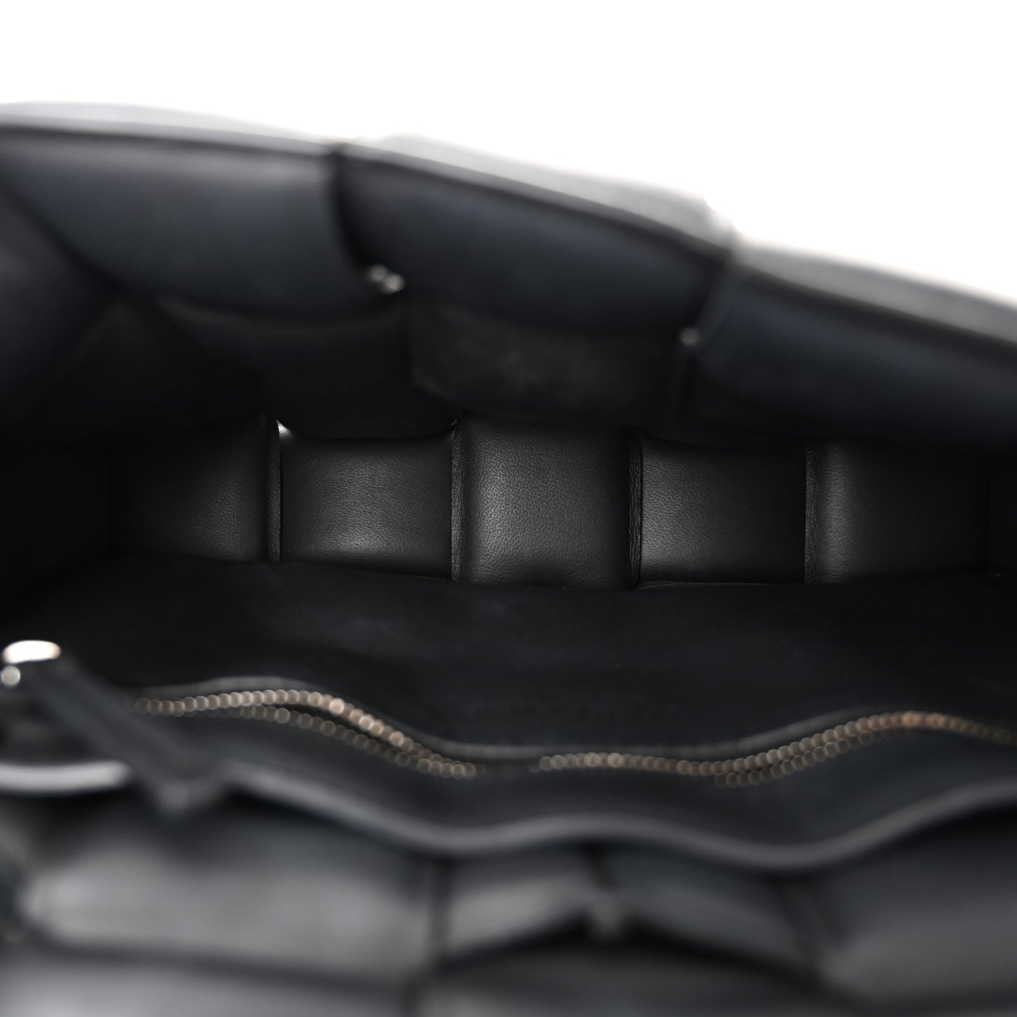 Nappa Maxi Intreccio Padded Cassette Crossbody Bag Black