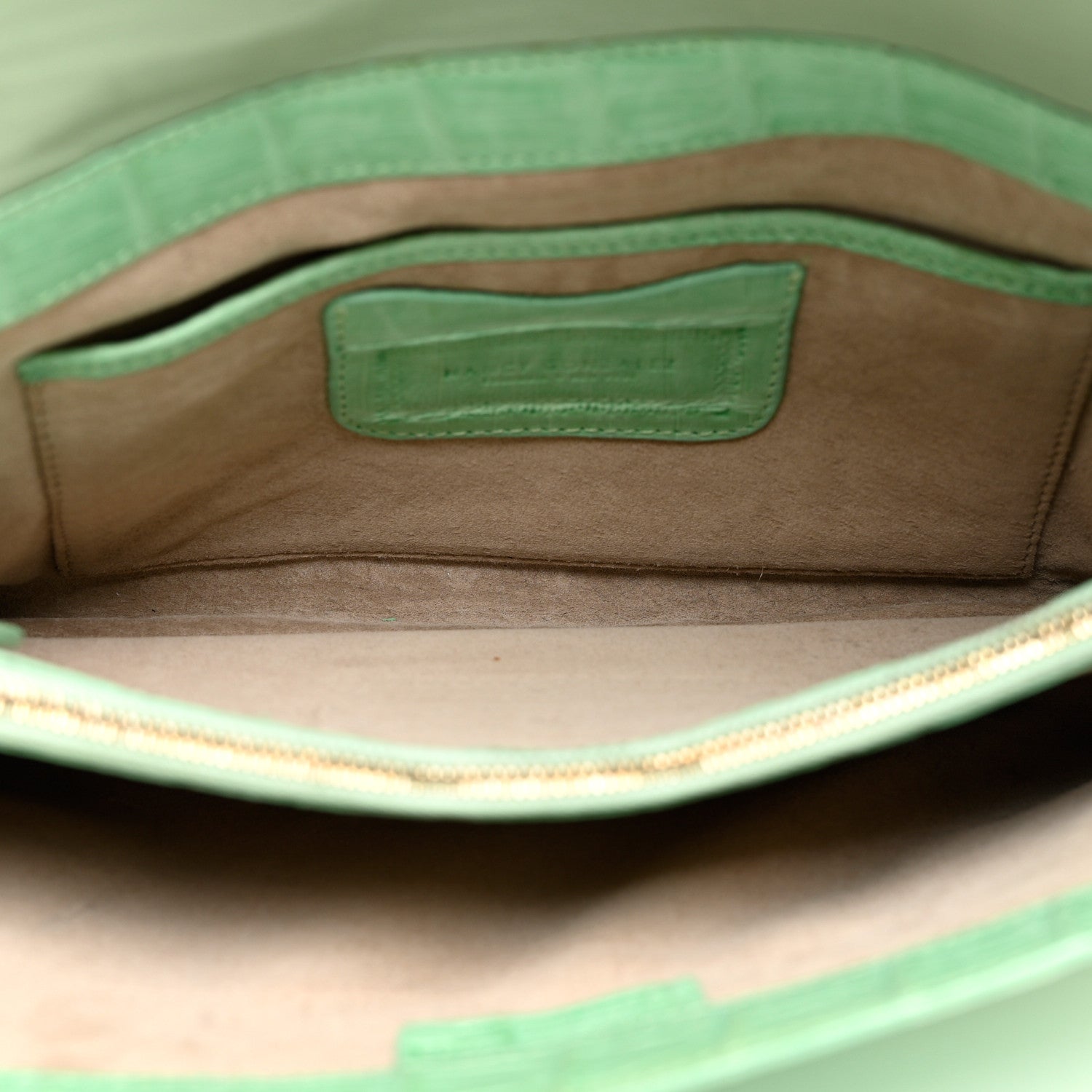 Nancy Gonzalez Crocodile Foldover Clutch Seafoam 5 of 8