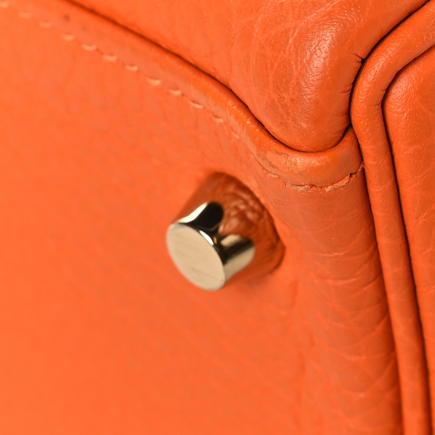 Hermes Taurillon Clemence Kelly Retourne 35 Orange 12 of 14