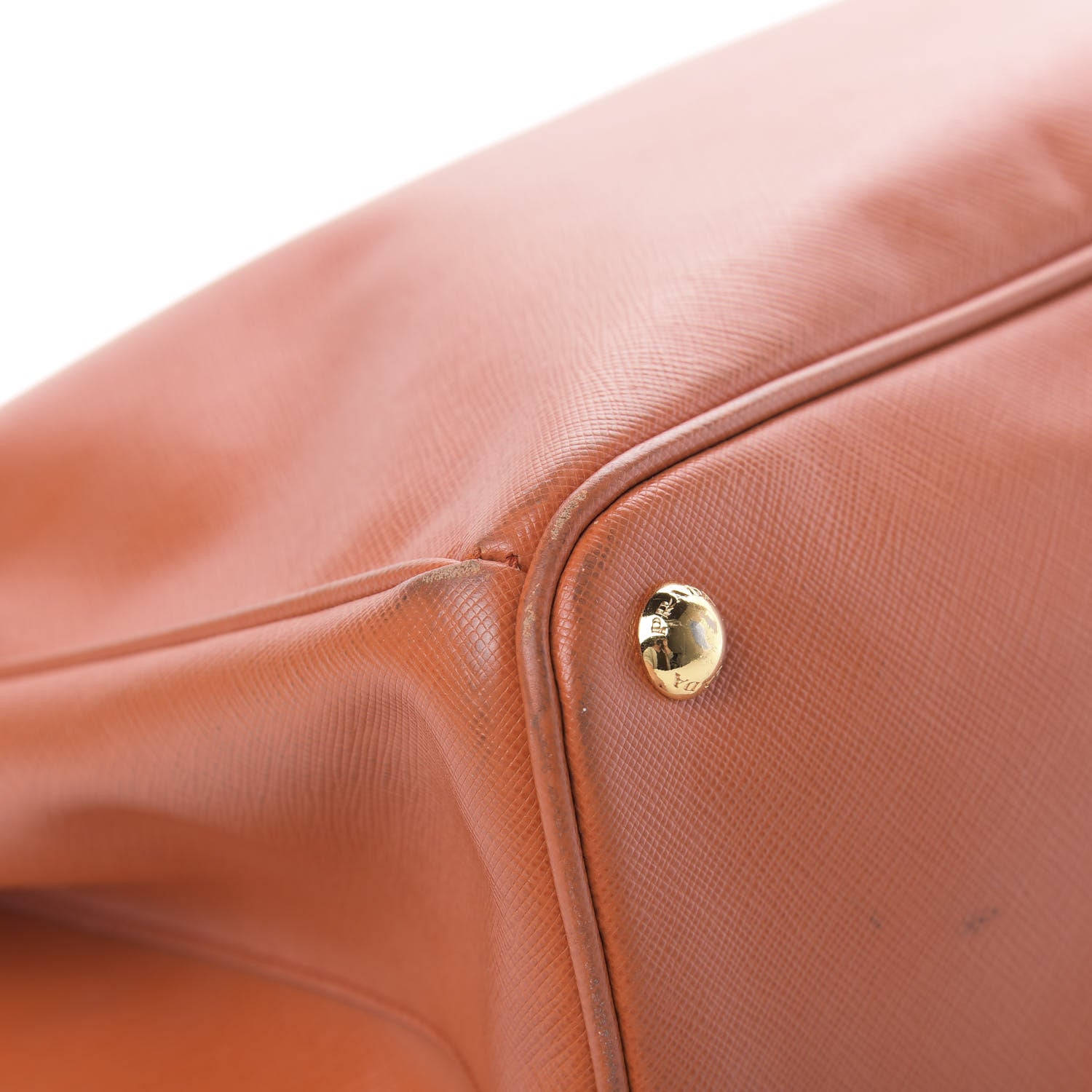 Prada Saffiano Lux Extra Large Tote Papaya 10 of 17