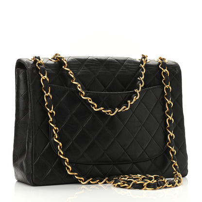 Chanel Lambskin Quilted XL Jumbo Single Flap Black 5 of 33