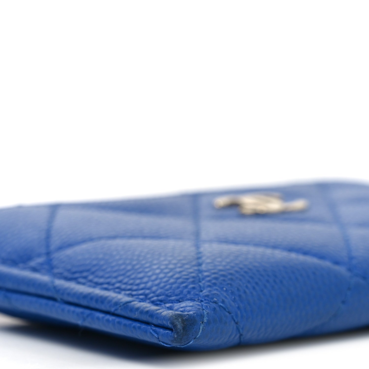 Chanel Caviar Quilted Card Holder Blue 9 of 11