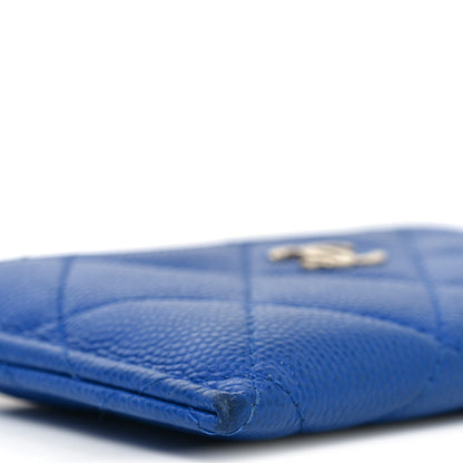 Chanel Caviar Quilted Card Holder Blue 9 of 11
