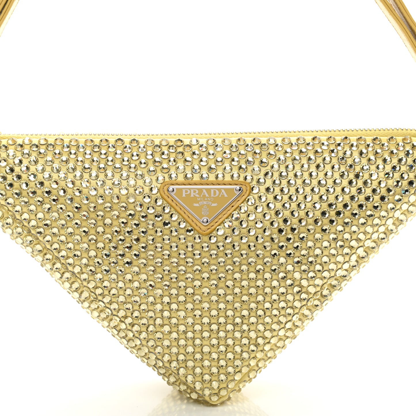 Satin Crystal Triangle Pouch Ananas