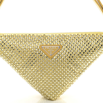 Prada Satin Crystal Triangle Pouch Ananas 8 of 12
