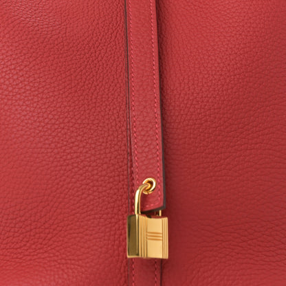 Hermes Taurillon Clemence Picotin Lock 22 MM Vermillon 8 of 10