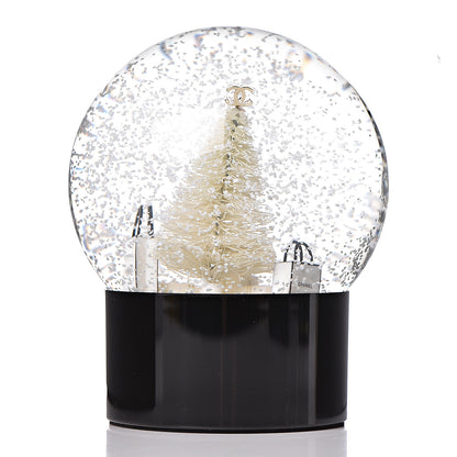 Chanel Glass Christmas Tree Shopping Bag Snow Globe 3 of 4