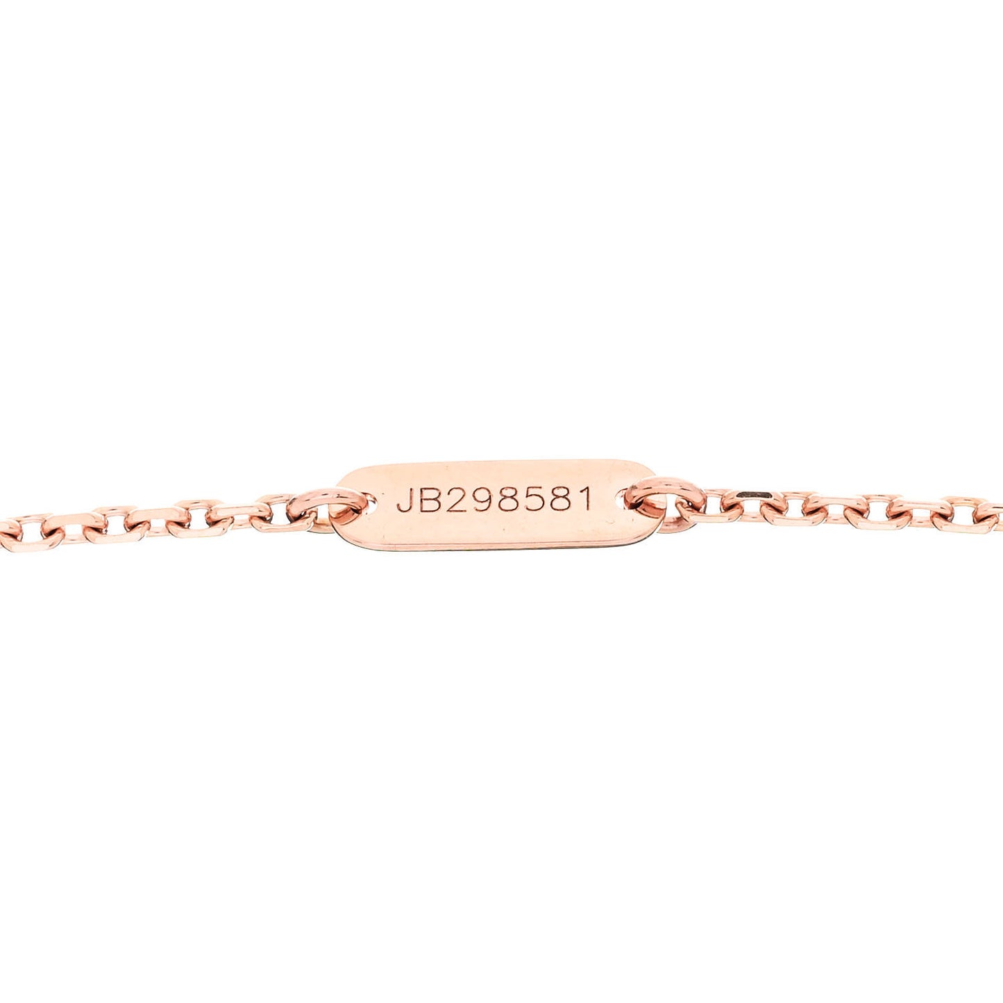 18K Rose Gold Diamond Mother of Pearl Vintage Alhambra Pendant Necklace
