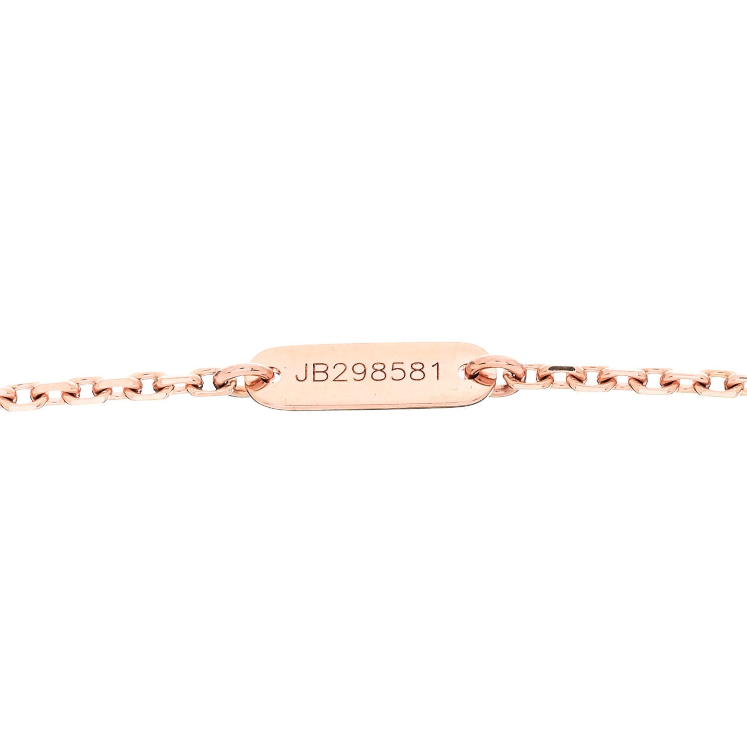 Van Cleef & Arpels 18K Rose Gold Diamond Mother of Pearl Vintage Alhambra Pendant Necklace 5 of 5