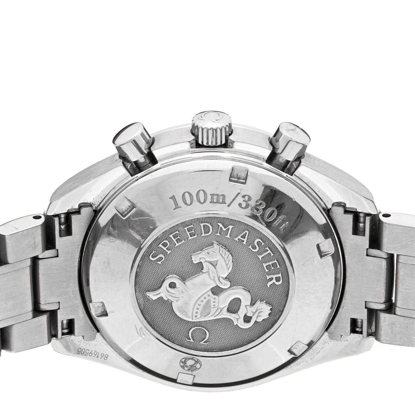 Stainless Steel 40mm Speedmaster Date Automatic Chronograph Watch Blue 3212.80