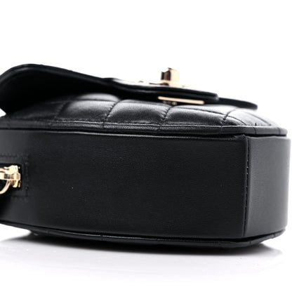 Chanel Lambskin Quilted CC In Love Heart Clutch With Chain Black 8 of 10