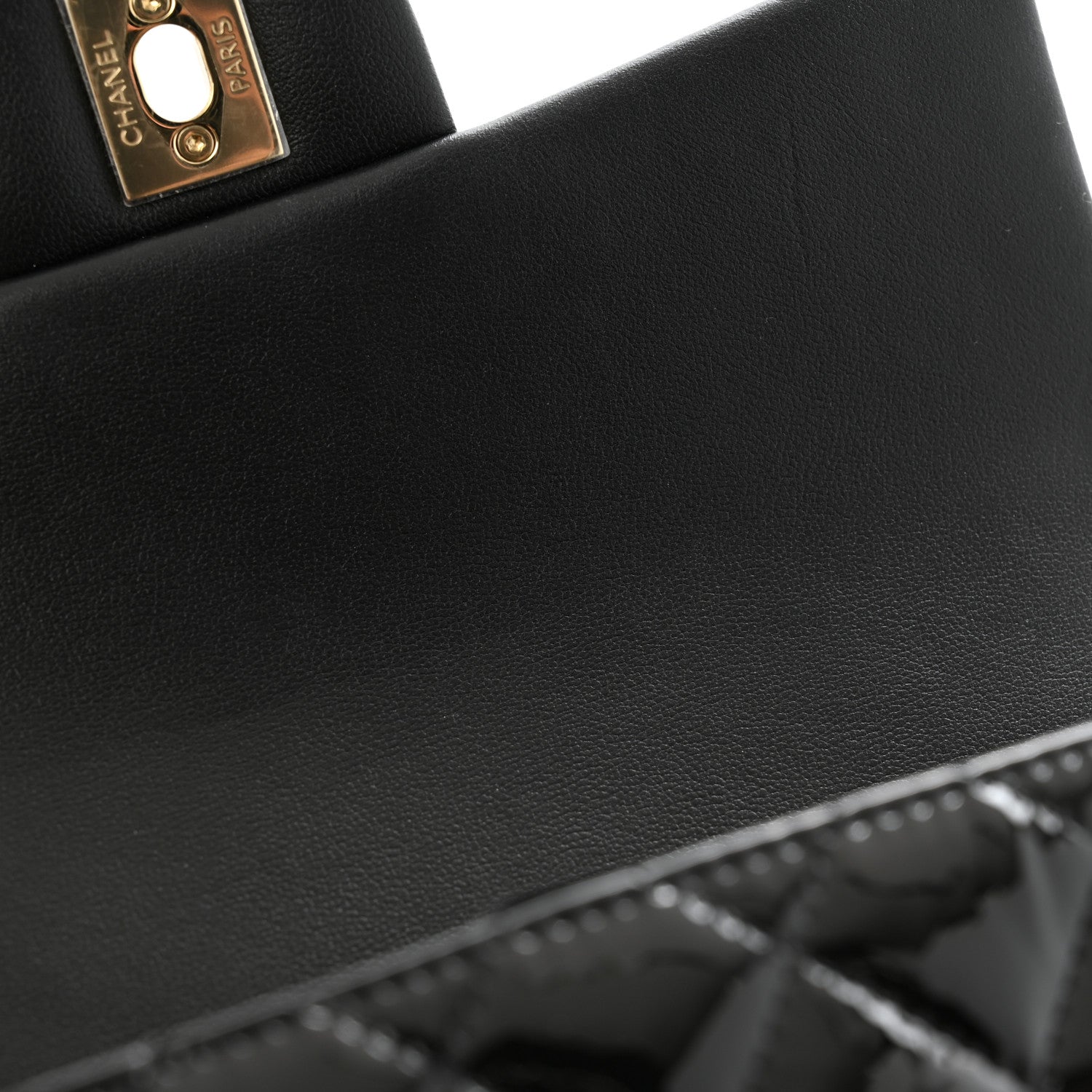 Chanel Patent Quilted Mini Top Handle Rectangular Flap Black 11 of 12