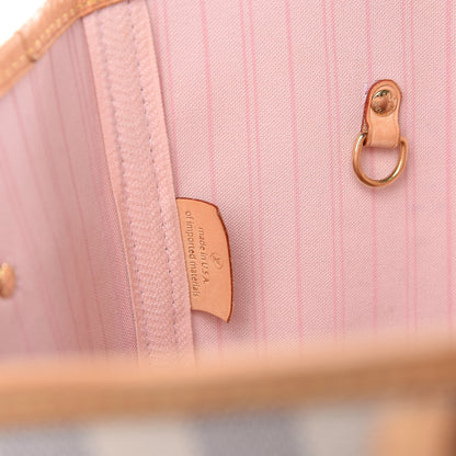 Louis Vuitton Damier Azur Neo Neverfull MM Rose Ballerine 7 of 20