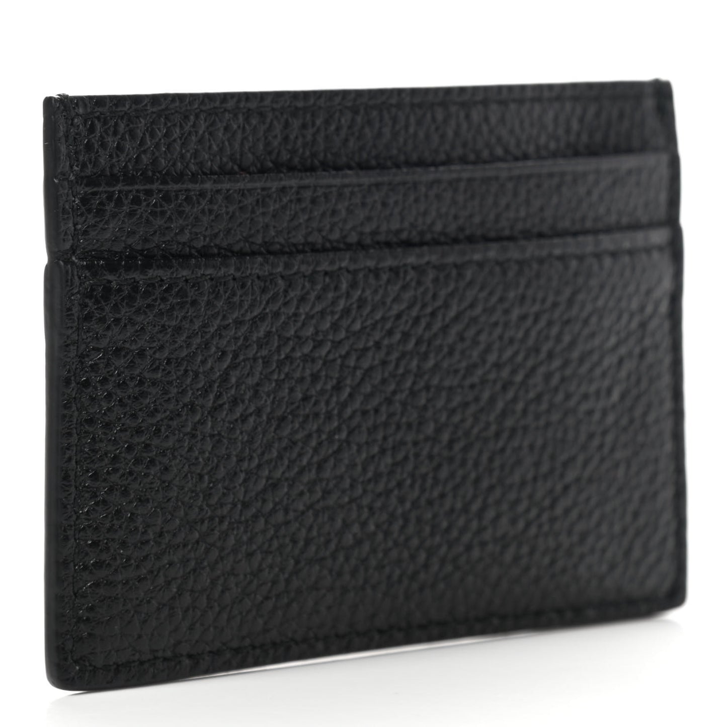 Grainy Calfskin Zumi Card Holder Black