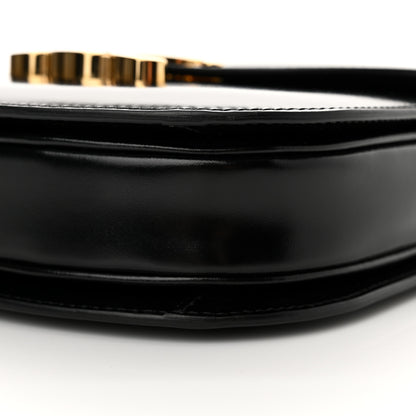Celine Shiny Calfskin Besace Clea Chain Triomphe Black 10 of 10