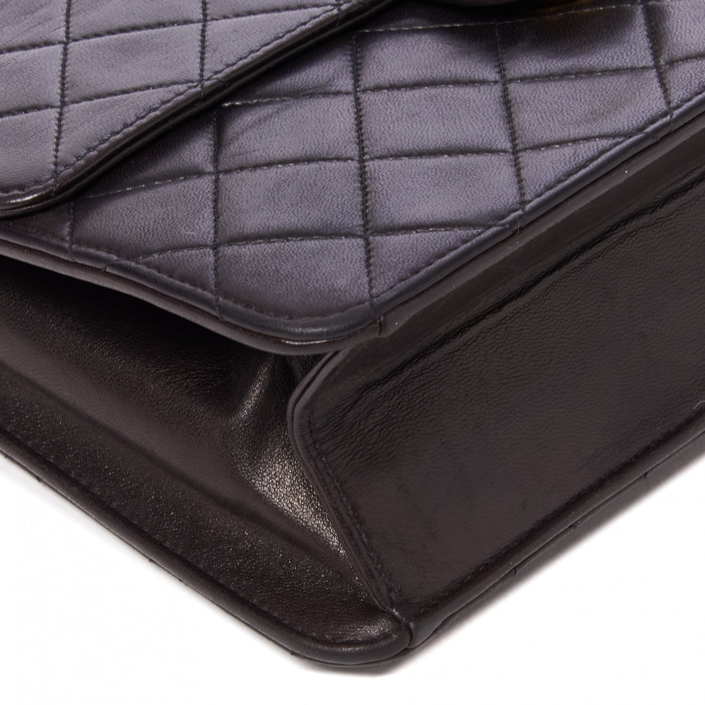 Lambskin Quilted Small Single Flap Black