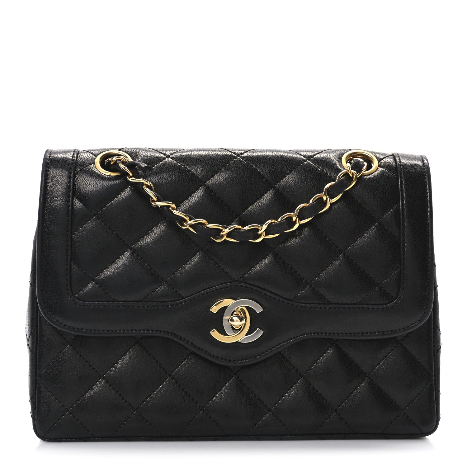 Chanel Lambskin Quilted Small Single Flap Black 1 of 10