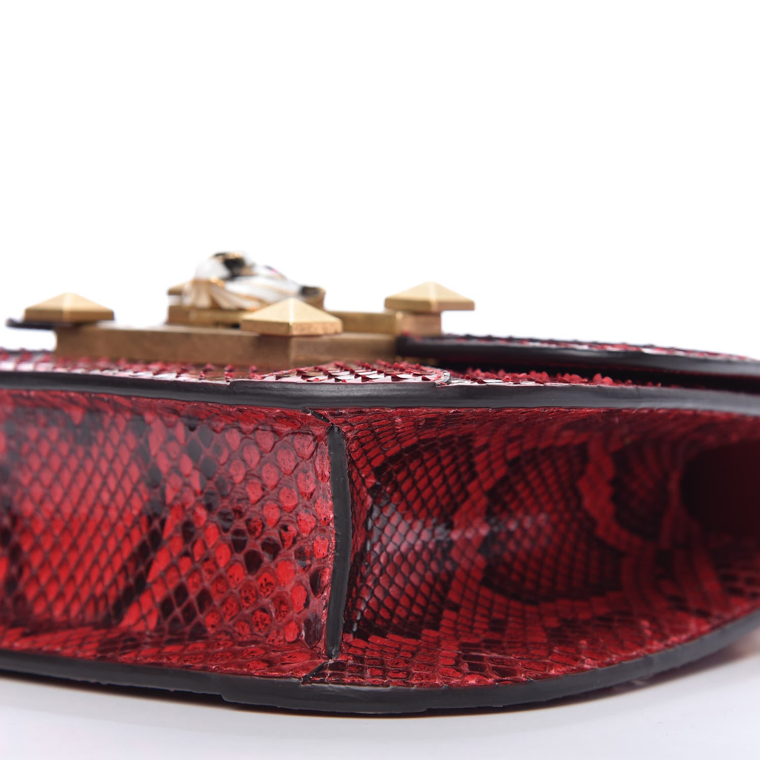 Gucci Elaphe Radiata Small Osiride Shoulder Bag Hibiscus Red 7 of 10