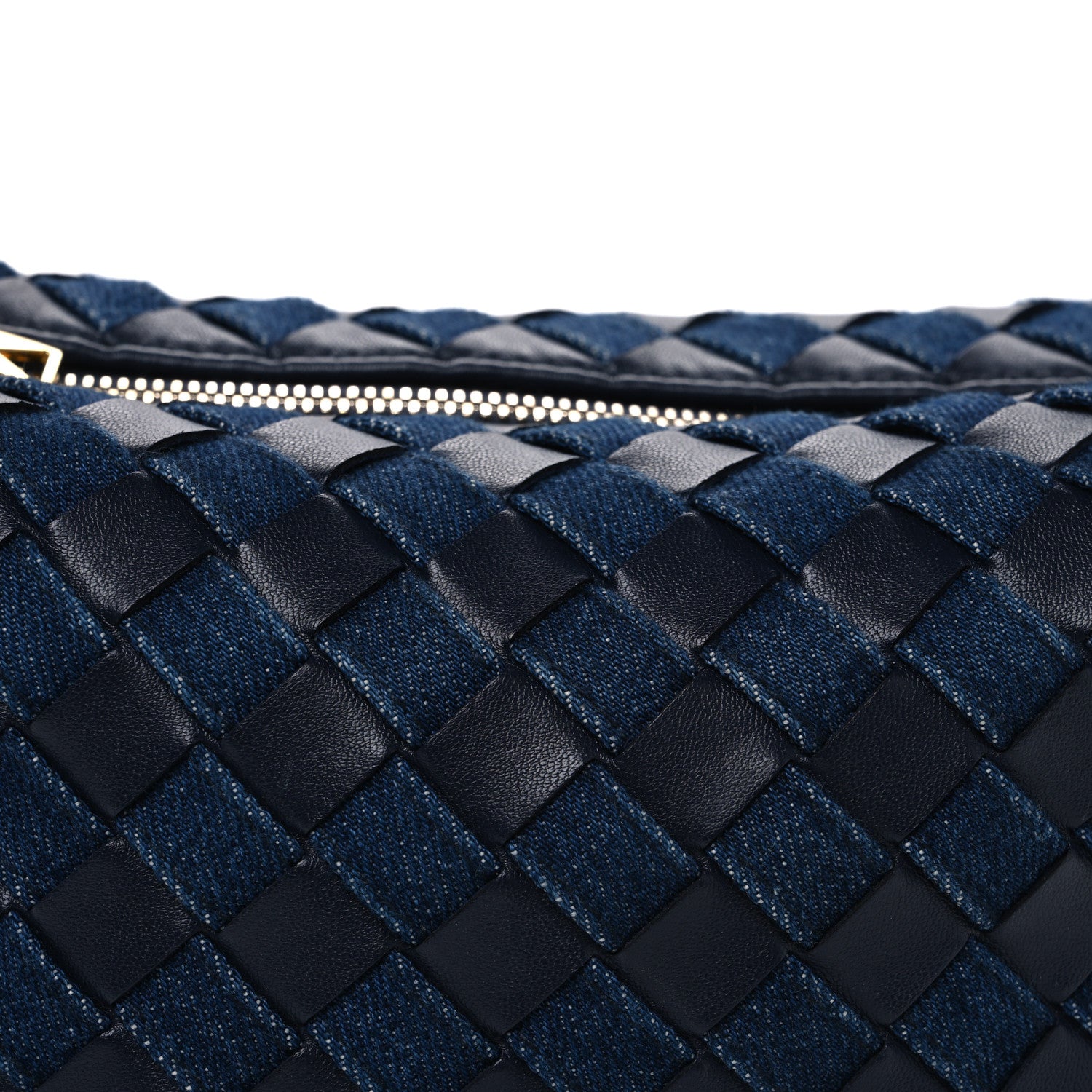 Bottega Veneta Nappa Denim Intrecciato Mini Wallace Abyss Indigo 9 of 11