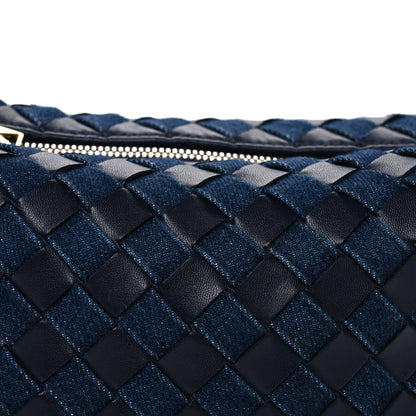 Bottega Veneta Nappa Denim Intrecciato Mini Wallace Abyss Indigo 9 of 11