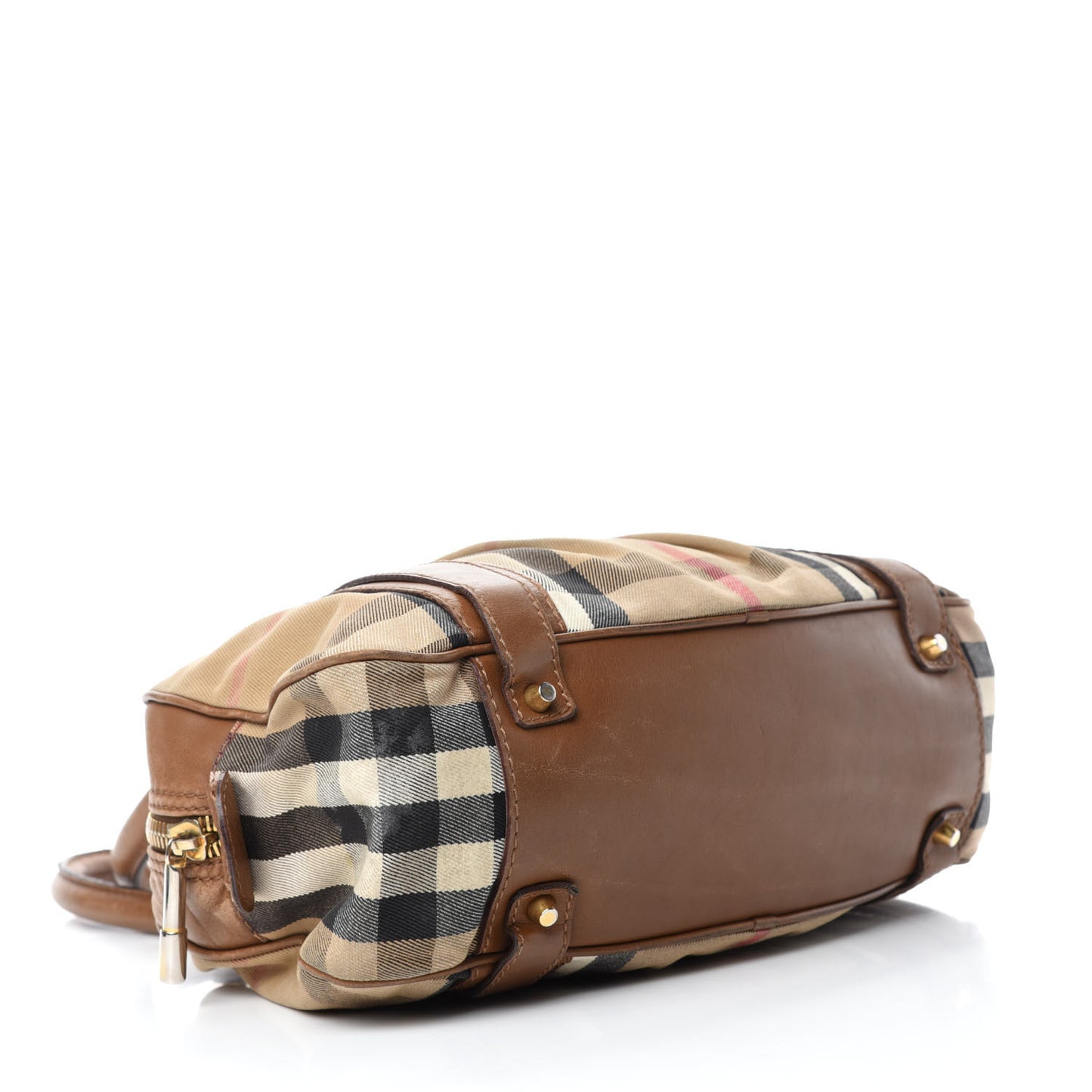 House Check Satchel Saddle Brown