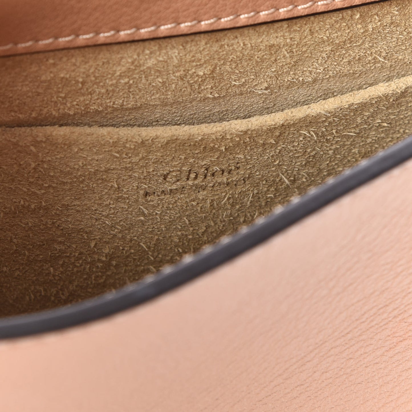 Calfskin Suede Small Nile Bracelet Bag Biscotti Beige